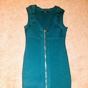 Green mini dress